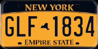 NY license plate GLF1834