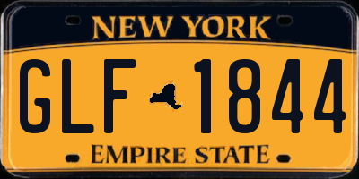NY license plate GLF1844