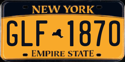 NY license plate GLF1870