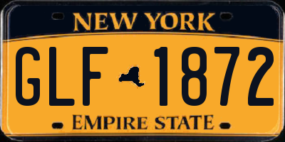 NY license plate GLF1872