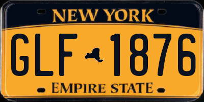 NY license plate GLF1876