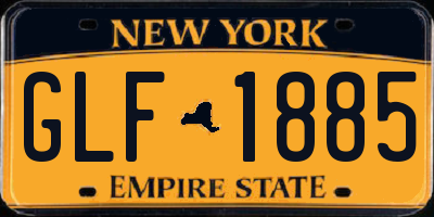 NY license plate GLF1885