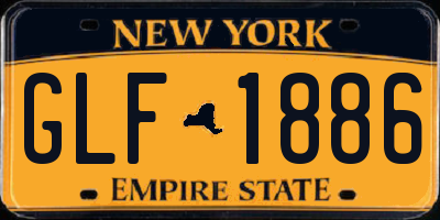 NY license plate GLF1886