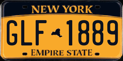 NY license plate GLF1889