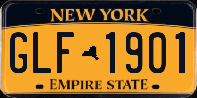 NY license plate GLF1901