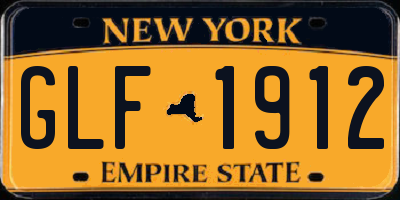 NY license plate GLF1912