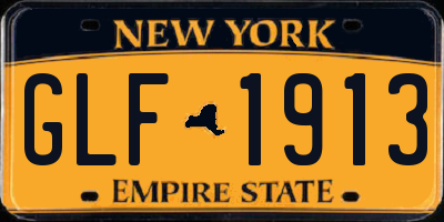 NY license plate GLF1913