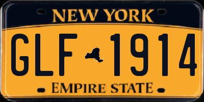 NY license plate GLF1914