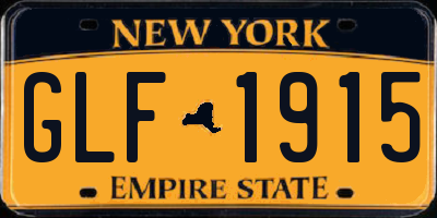 NY license plate GLF1915