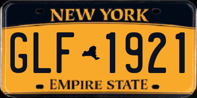 NY license plate GLF1921