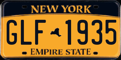 NY license plate GLF1935