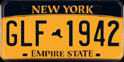 NY license plate GLF1942