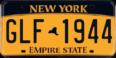 NY license plate GLF1944