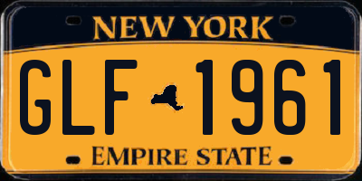 NY license plate GLF1961