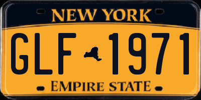 NY license plate GLF1971