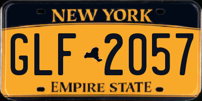 NY license plate GLF2057