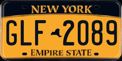 NY license plate GLF2089