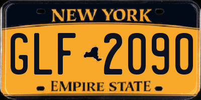 NY license plate GLF2090