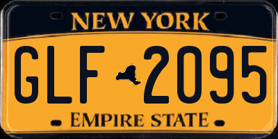 NY license plate GLF2095