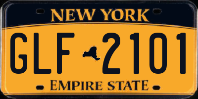 NY license plate GLF2101