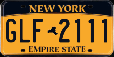 NY license plate GLF2111