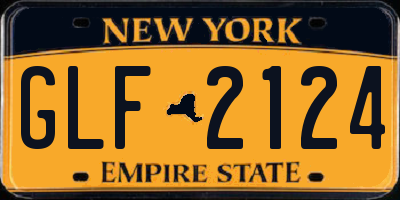 NY license plate GLF2124