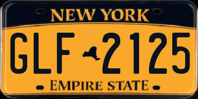 NY license plate GLF2125