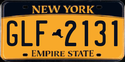 NY license plate GLF2131