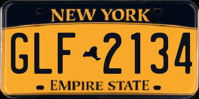 NY license plate GLF2134
