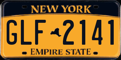 NY license plate GLF2141