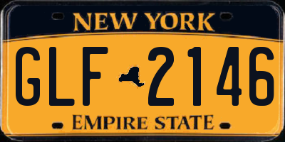 NY license plate GLF2146