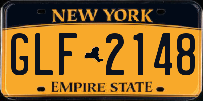 NY license plate GLF2148