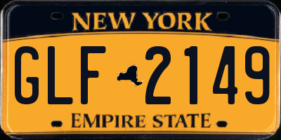 NY license plate GLF2149