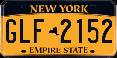 NY license plate GLF2152