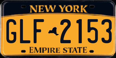 NY license plate GLF2153