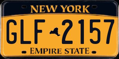 NY license plate GLF2157