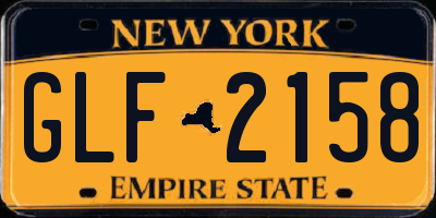 NY license plate GLF2158