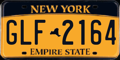 NY license plate GLF2164