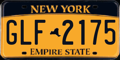 NY license plate GLF2175