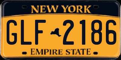 NY license plate GLF2186