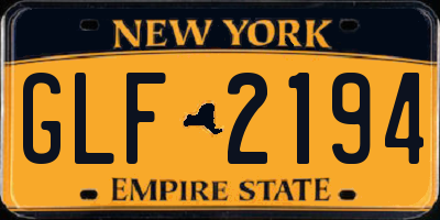 NY license plate GLF2194
