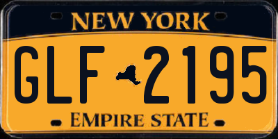 NY license plate GLF2195