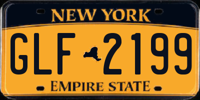 NY license plate GLF2199