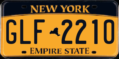 NY license plate GLF2210