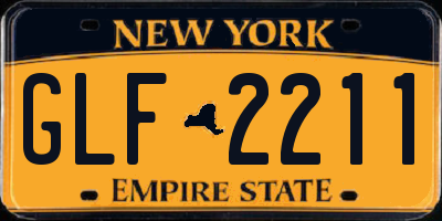 NY license plate GLF2211