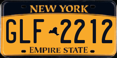 NY license plate GLF2212