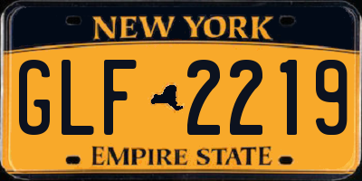 NY license plate GLF2219