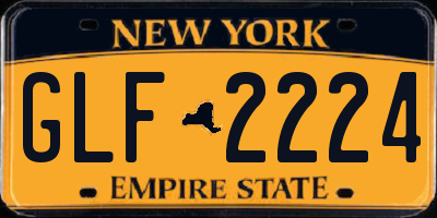 NY license plate GLF2224