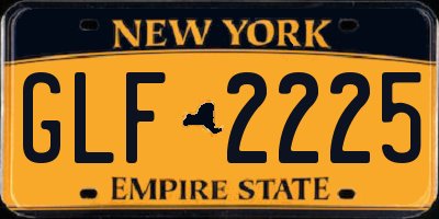 NY license plate GLF2225