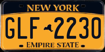 NY license plate GLF2230